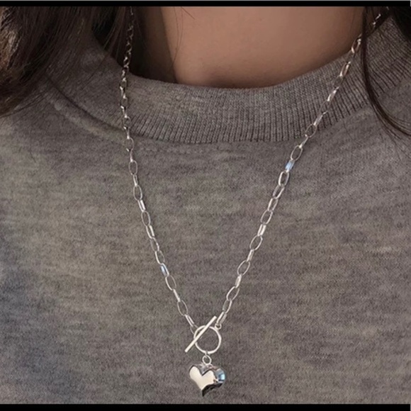 925 STERLING SILVER HEART CHARM PENDANT NECKLACE - Picture 4 of 7